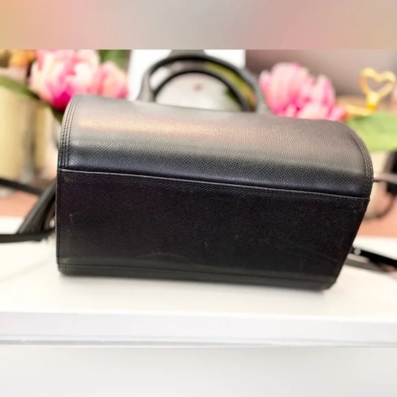 Valentino Garavani Black Leather Boston Bag - Picture 7 of 12